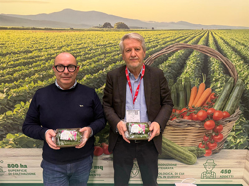 Carmelo Iacono, Sales Manager e Responsabile Retail & Projects di Enza Zaden e Stefano Soli, consulente specializzato in ortofrutta